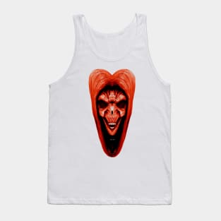 Red Haired Skull Tank Top